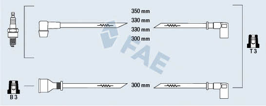 FAE 83850 Ignition cable kit 83850