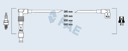 FAE 85080 Ignition cable kit 85080