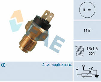 FAE 34020 Coolant temperature sensor 34020 34020 FAE Coolant temperature sensor