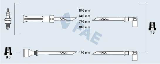 FAE 85390 Ignition cable kit 85390