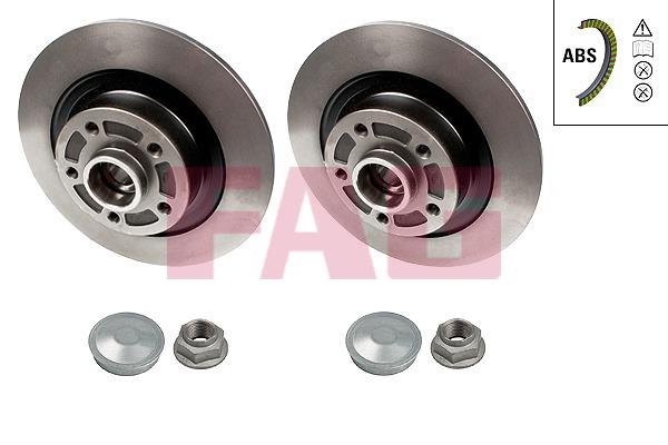 FAG 713 5310 50 Rear brake disc, non-ventilated 713531050