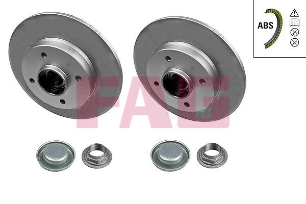 FAG 713 5405 80 Rear brake disc, non-ventilated 713540580