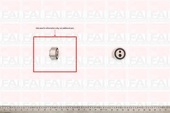 FAI T2919 Tensioner pulley, timing belt T2919