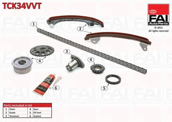 Timing chain set Lotus Exige: TCK34VVT FAI Timing chain kit