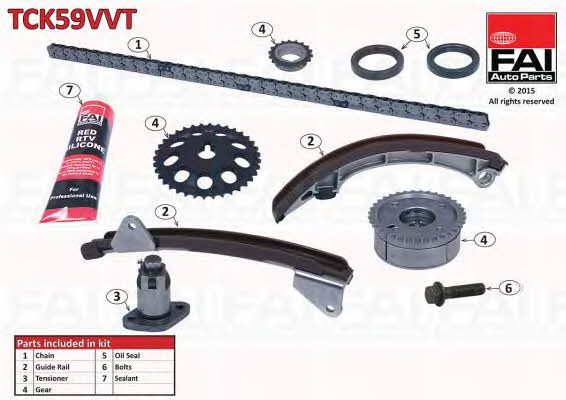 FAI TCK59VVT Timing chain kit TCK59VVT