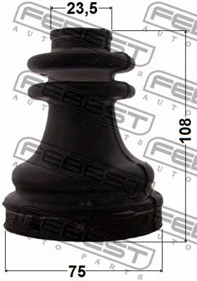 CV joint boot inner Febest 0215-G15RAATT