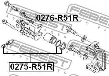Brake caliper repair kit Febest 0275-R51R