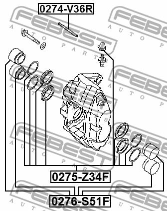 Febest Front brake caliper piston – price