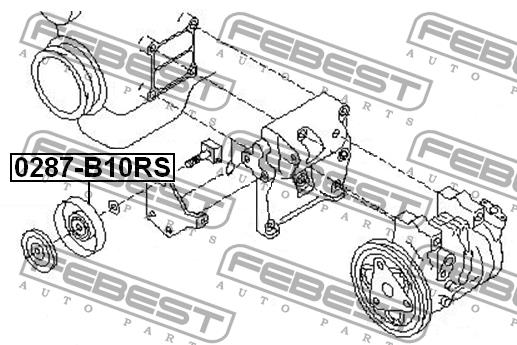 Febest V-ribbed belt tensioner (drive) roller – price 90 PLN