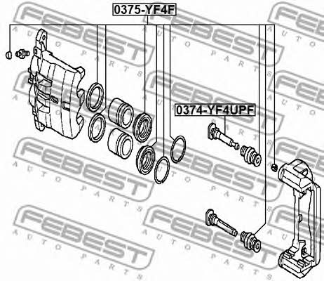 Repair Kit, brake caliper Febest 0375-YF4F
