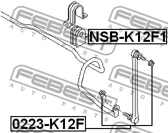 Febest Front stabilizer bar – price 56 PLN