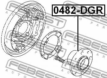 Wheel hub Febest 0482-DGR