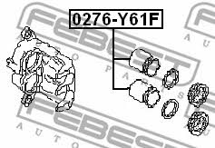 Front brake caliper piston Febest 0276-Y61F