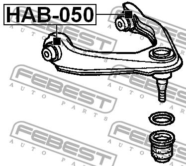 Silent block front upper arm Febest HAB-050