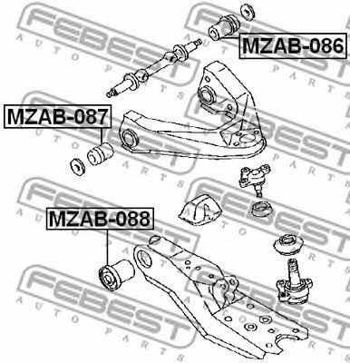 Febest Silent block front upper arm front – price 26 PLN