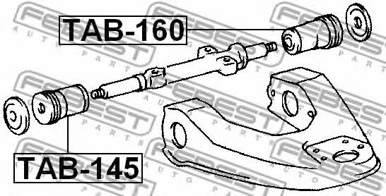 Silent block front upper arm front Febest TAB-145