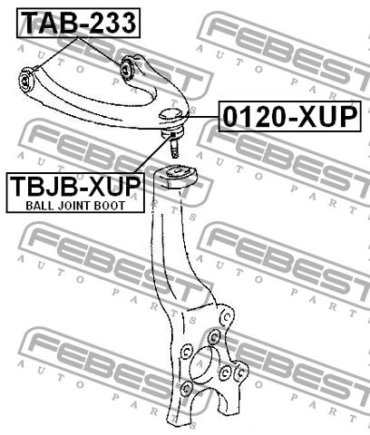 Silent block front upper arm Febest TAB-233