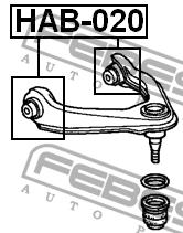 Febest Silent block front upper arm – price 21 PLN