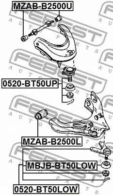 Febest Silent block front upper arm – price [object Object] PLN