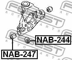 Rear axle bush, lower Febest NAB-247
