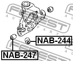 Febest Rear axle bush, lower – price [object Object] PLN