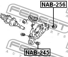 Rear axle bush, rear Febest NAB-256