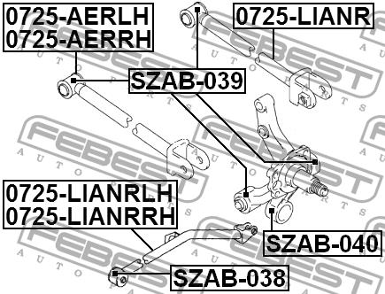 Febest Rear axle bush – price 38 PLN
