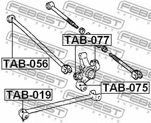 Rear axle bush Febest TAB-075