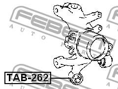 Febest Rear axle bush, lower – price [object Object] PLN