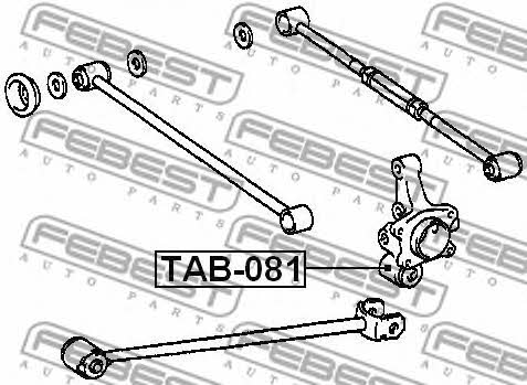 Febest Rear axle bush – price [object Object] PLN
