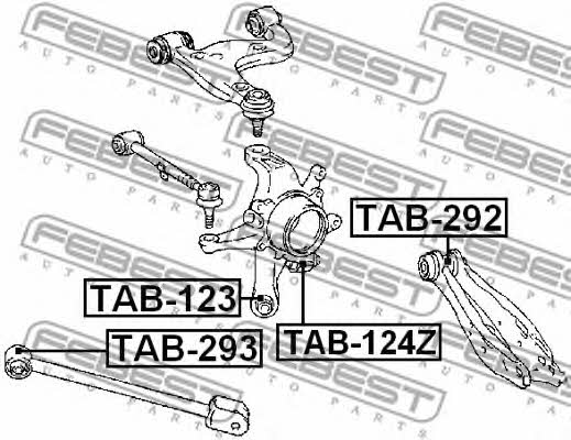 Febest Rear axle bush – price [object Object] PLN