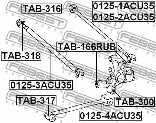 Febest Rear axle bush – price [object Object] PLN