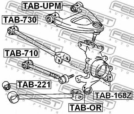 Febest Rear axle bush, lower – price [object Object] PLN