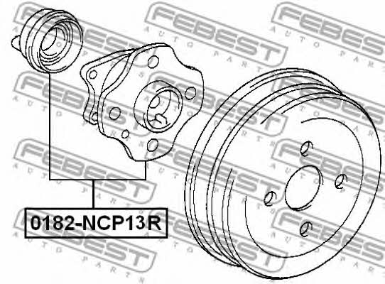 Febest Wheel hub – price 308 PLN