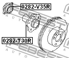 Wheel hub Febest 0282-V35R