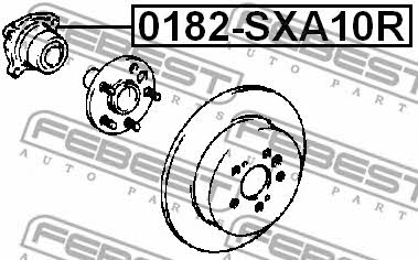 Rear wheel hub Febest 0182-SXA10R