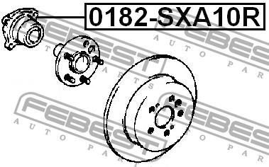 Wheel hub Febest 0182-SXA10R