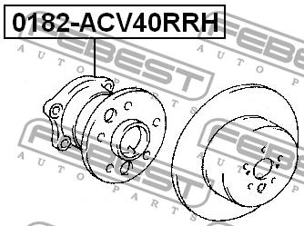 Febest Wheel hub, rear right – price [object Object] PLN