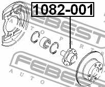 Wheel hub front Febest 1082-001