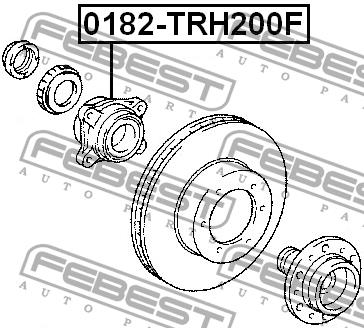 Wheel hub front Febest 0182-TRH200F