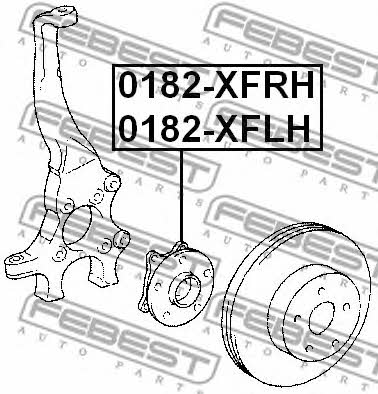 Wheel hub front Febest 0182-XFLH