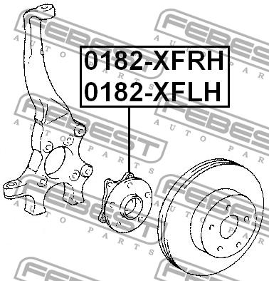Febest Wheel hub front – price 361 PLN