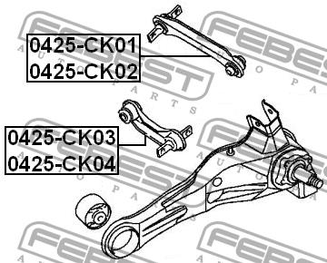 Febest Suspension arm rear lower left – price 73 PLN