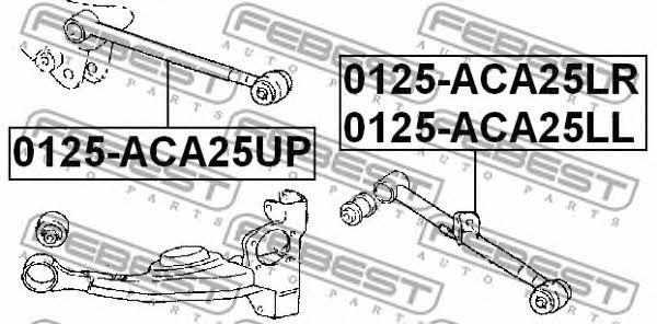 Lever rear transverse Febest 0125-ACA25LL