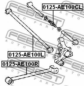 Traction rear transverse Febest 0125-AE100L