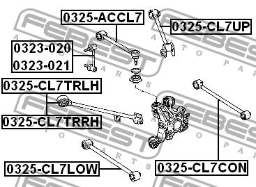 Traction rear transverse Febest 0325-CL7LOW
