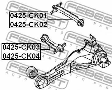 Suspension Arm Rear Lower Right Febest 0425-CK04