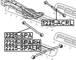 Traction rear longitudinal Febest 2225-SPARH