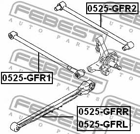 Traction rear longitudinal Febest 0525-GFRR