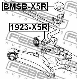 Rear stabilizer bar Febest 1923-X5R